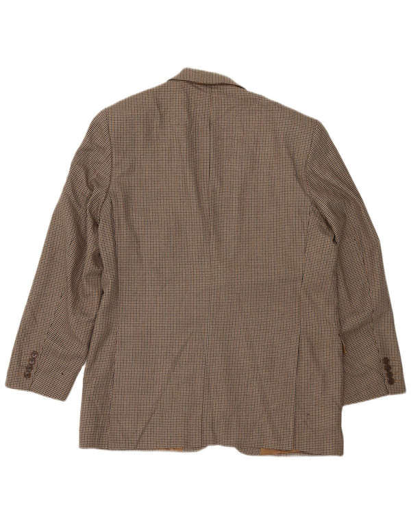 Marks & Spencer muška dugačka jakna jakna UK 42 Large Beige Houndstooth