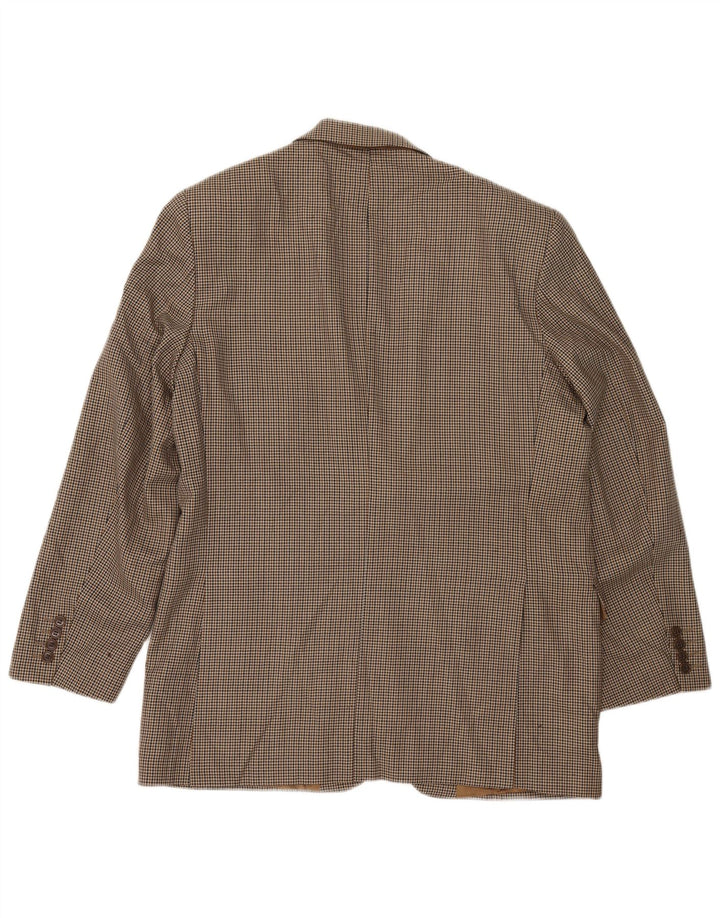 Marks & Spencer muška dugačka jakna jakna UK 42 Large Beige Houndstooth