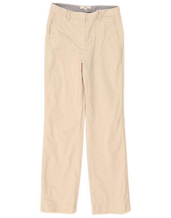 Marks & Spencer ženske ravne chino hlače UK 10 male W30 L32 bež