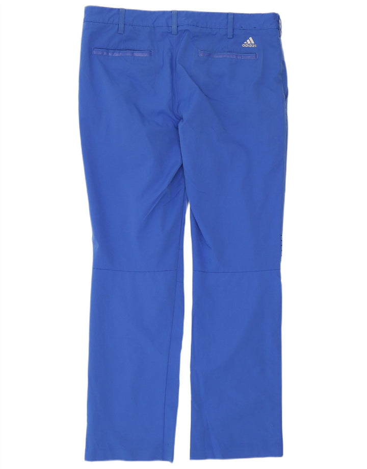 ADIDAS muške ravne chino hlače W36 L32 plavi poliester