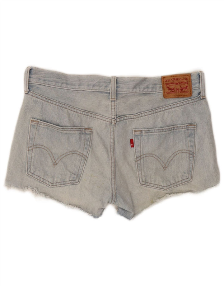 LEVI'S Ženske kratke traper hlače 501 W27 male plave boje pamuka