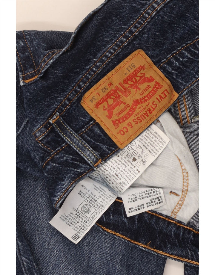 LEVI'S Muške 511 uske traperice W32 L34 Plavi pamuk