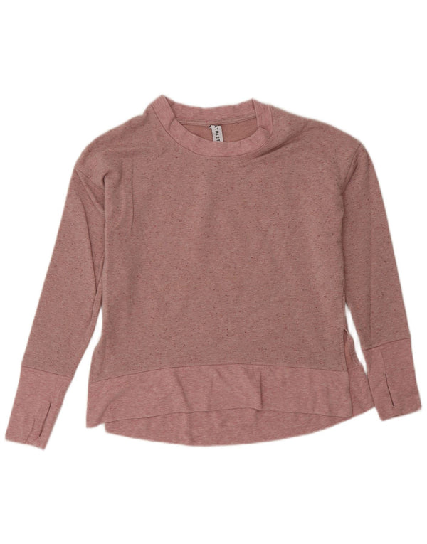 Athleta Ženska majica slobodnog kroja UK 6 XS Ružičasti flekasti pamuk