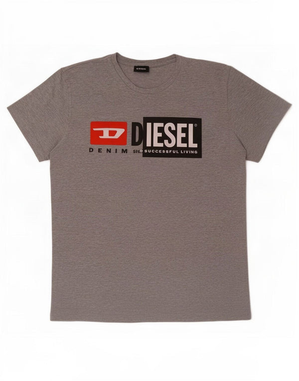 Diesel Ženska majica kratkih rukava s grafičkim motivima UK 20 2XL siva