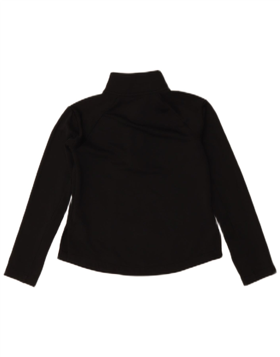 Nike Girls Dri Fit Zip Neck Pulover Top Trenirka 8-9 Years Small Black