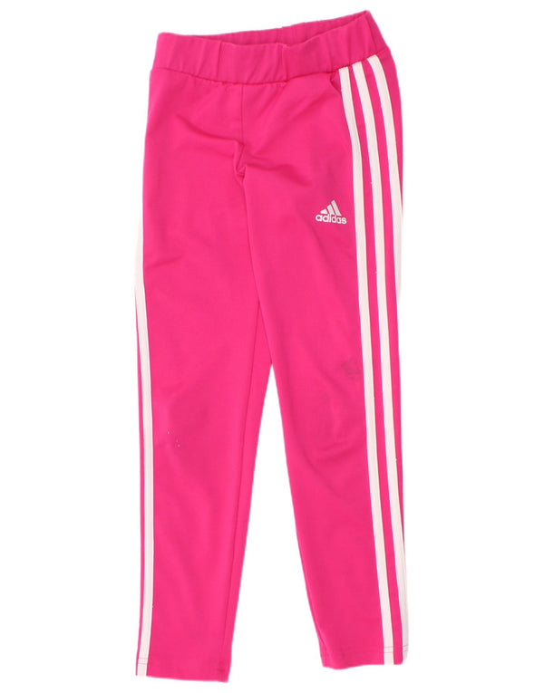 Adidas tajice za djevojčice Aeroready 7-8 godina, ružičasti poliester