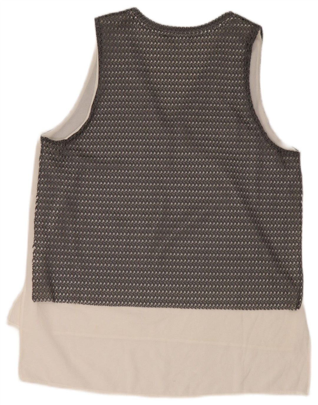 Zara ženska prozirna majica bez rukava UK 16 Large Gray Colourblock