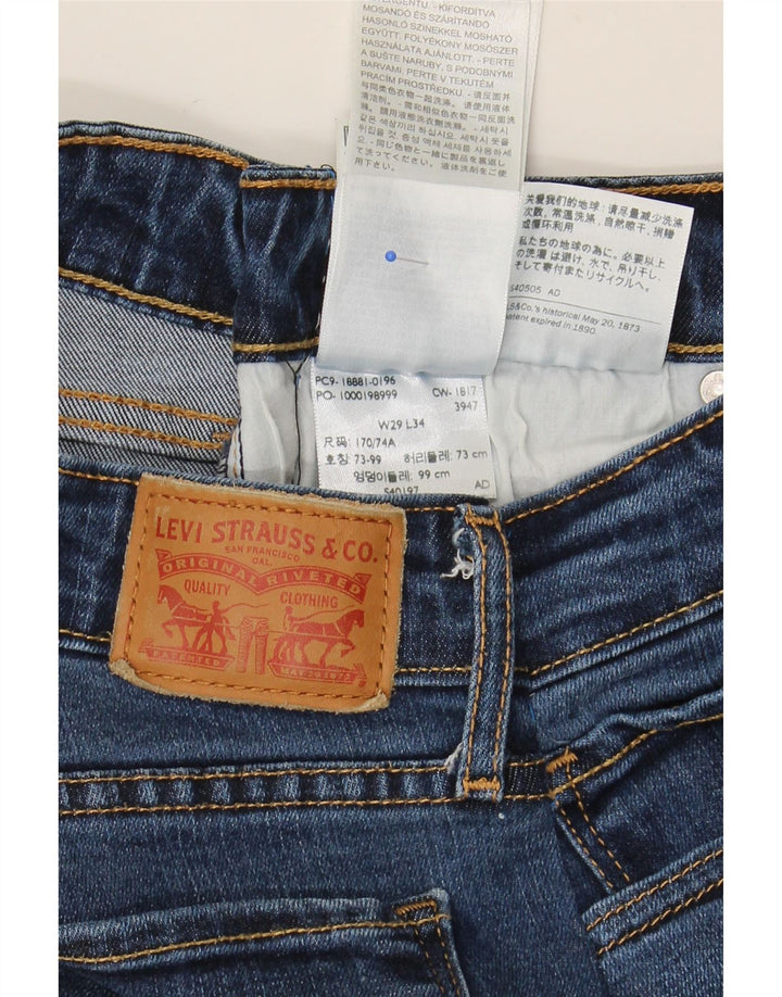 LEVI'S ženske 711 uske traperice W29 L34 plavi liocel