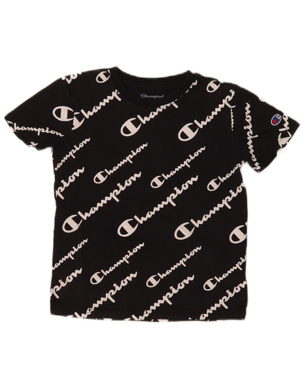 Majica kratkih rukava Champion Boys Graphic T-Shirt 7-8 Years Small Black Pamuk