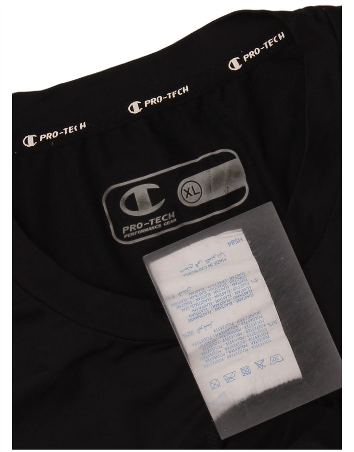 CHAMPION Muška majica s grafičkim motivima XL crni poliester