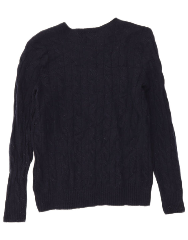 Polo Ralph Lauren ženski džemper s okruglim izrezom UK 8 Mali tamnoplavi vuneni