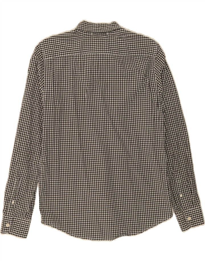 DOCKERS Mens Slim Fit Shirt Medium Black Gingham Cotton Vintage Dockers and Second-Hand Dockers from Messina Hembry 