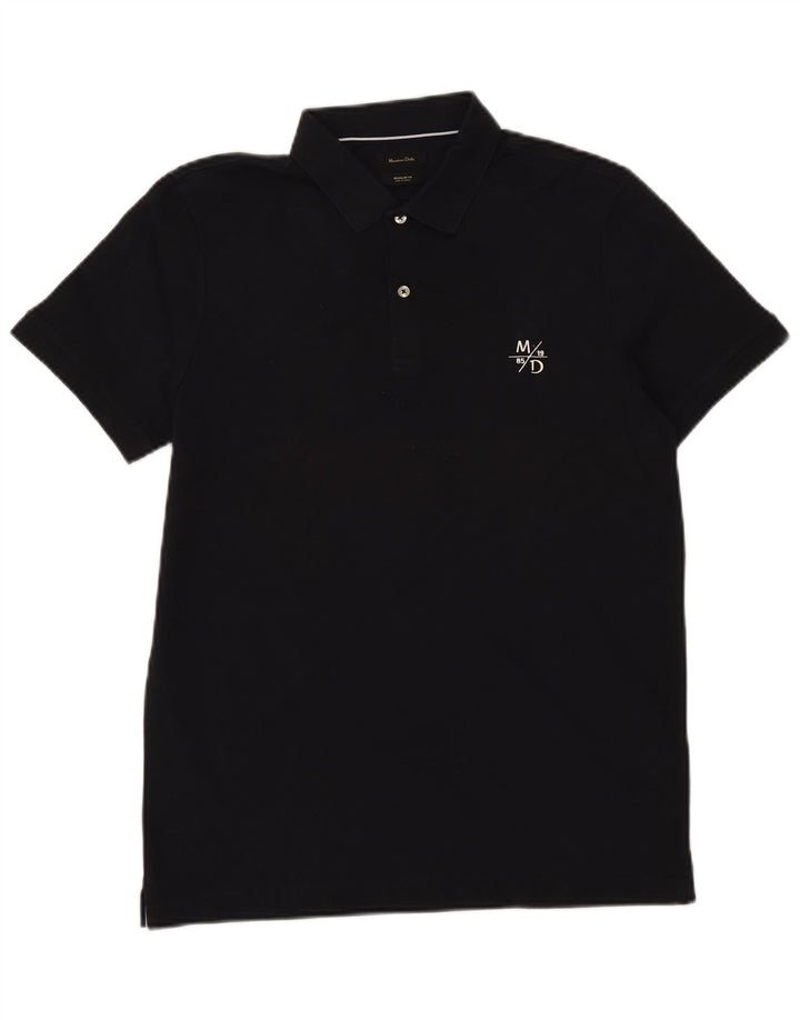 Massimo Dutti muška polo majica standardnog kroja srednje tamnoplavi pamuk