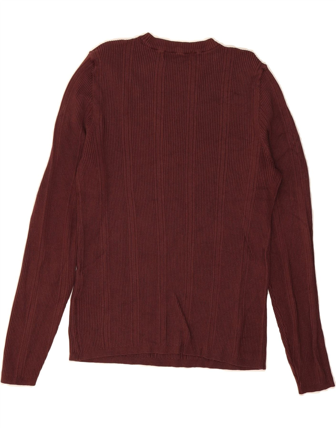 MARKS & SPENCER Womens Crew Neck Jumper Sweater UK 14 Medium Maroon Vintage Marks & Spencer and Second-Hand Marks & Spencer from Messina Hembry 
