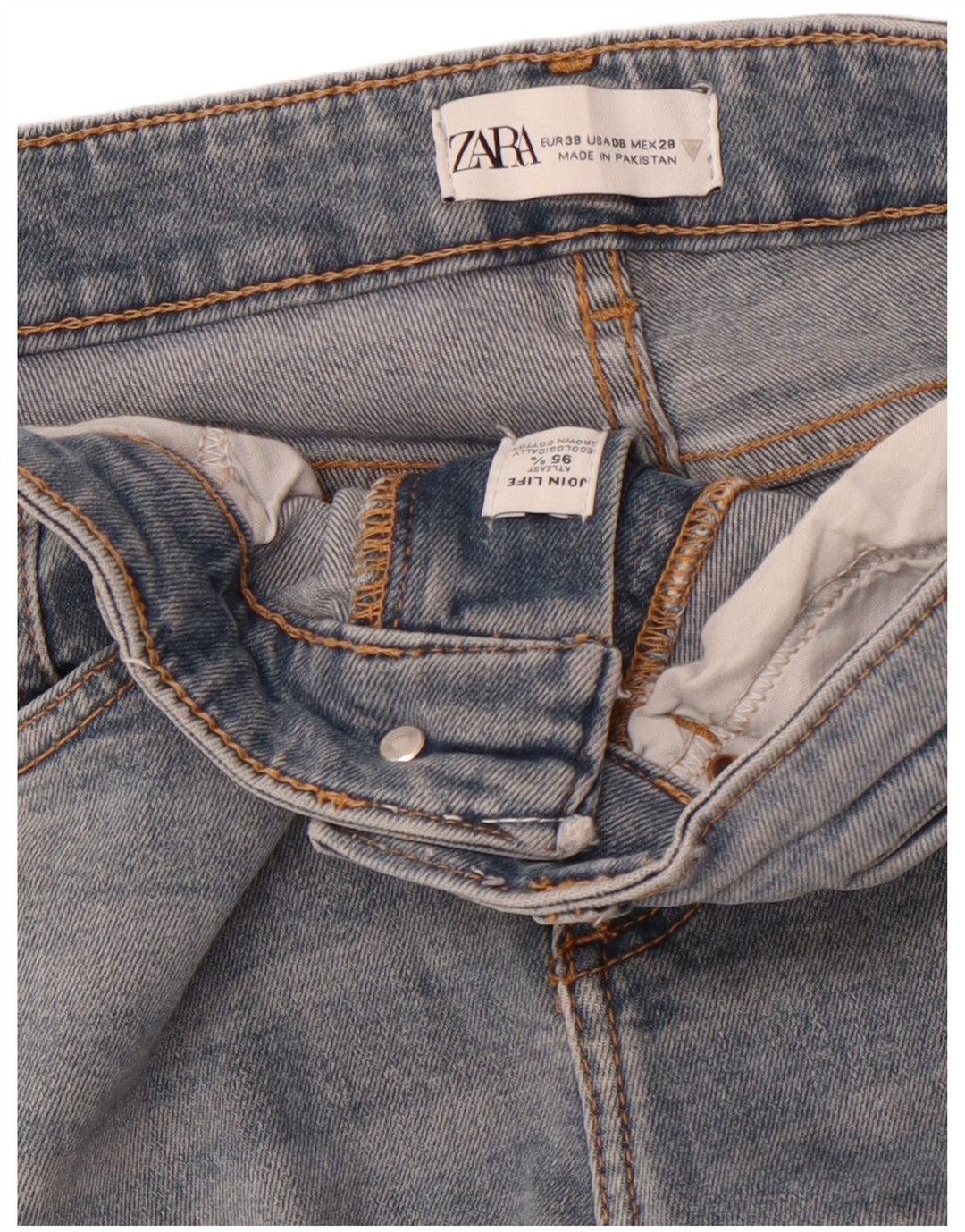 Zara ženske crop bootcut traperice EU 38 male W28 L26 plavi pamuk