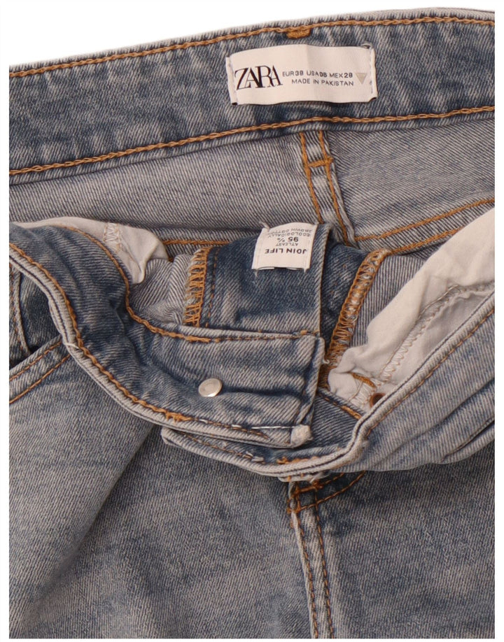 Zara ženske crop bootcut traperice EU 38 male W28 L26 plavi pamuk
