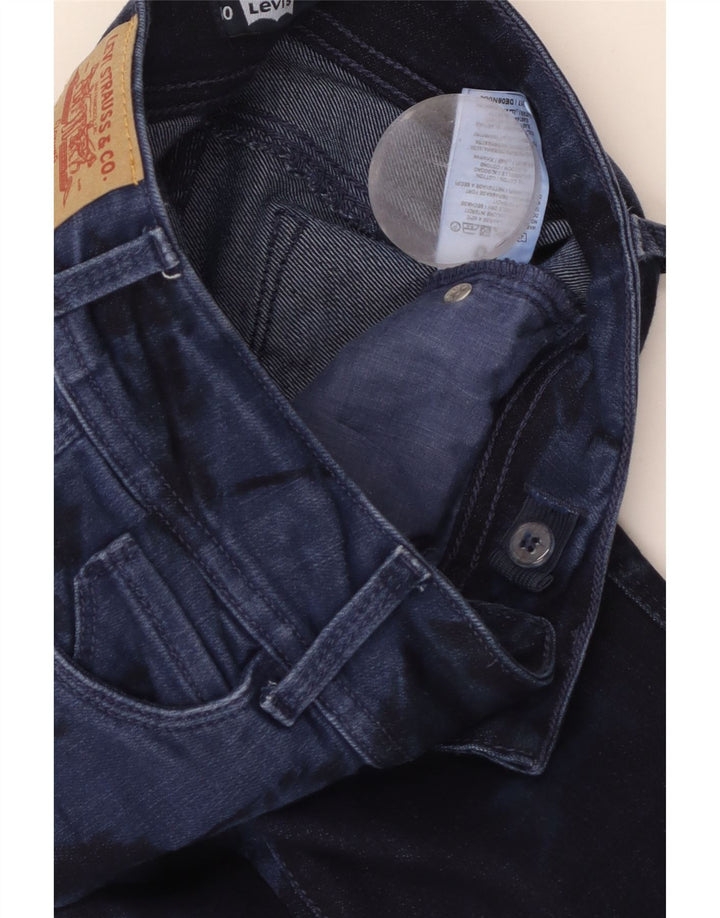 LEVI'S Boys Slim Jeans 9-10 Years Navy Blue Tie Dye Pamuk