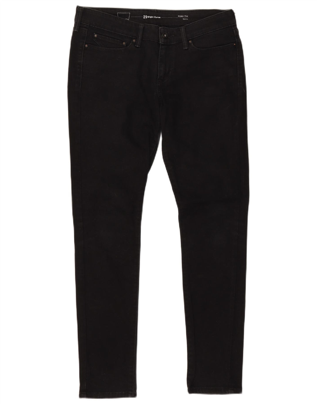 LEVI'S ženske uske traperice s blagim oblinama modernog rasta W29 L32 crni pamuk