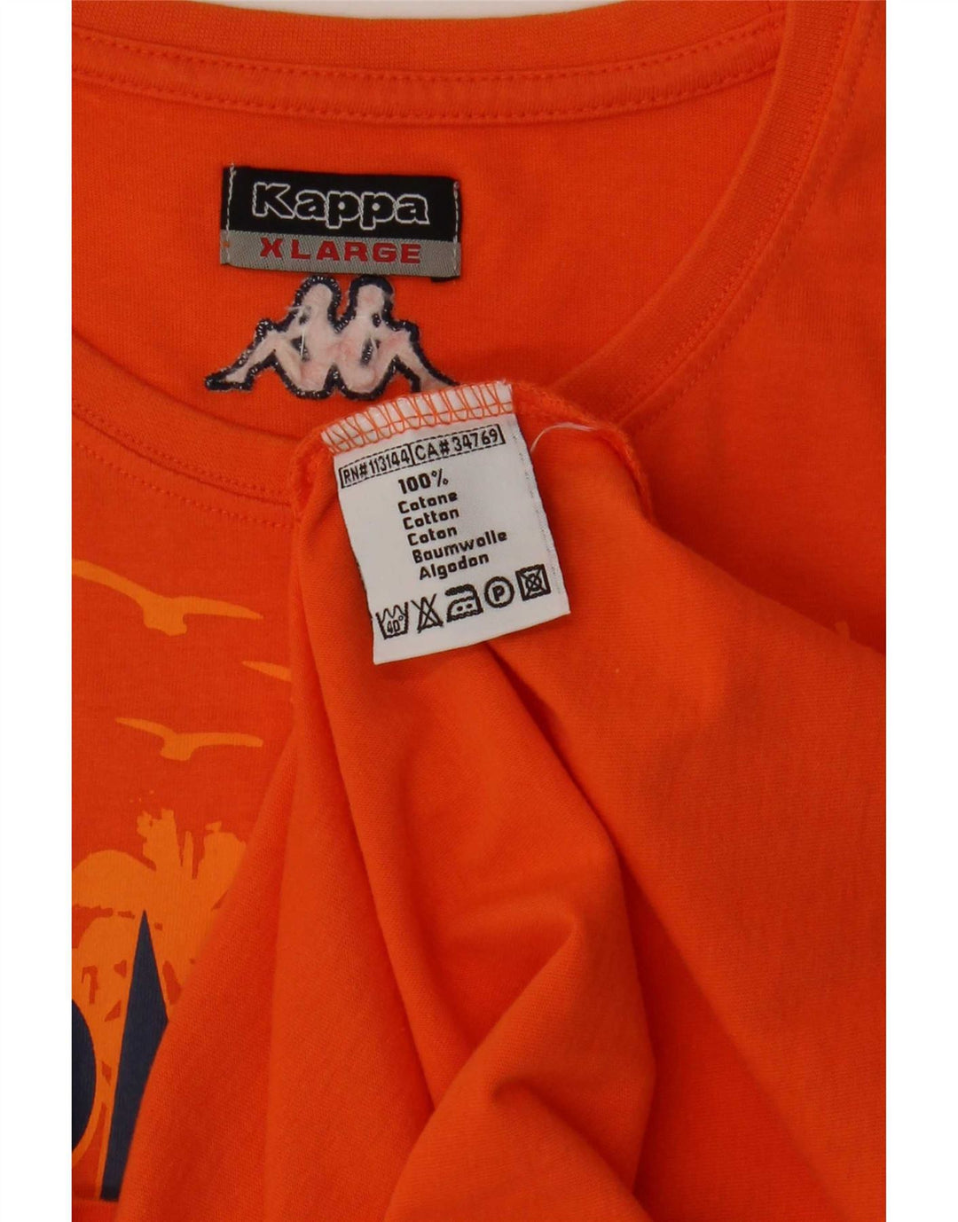 Kappa muški grafički prsluk XL narančasti pamuk