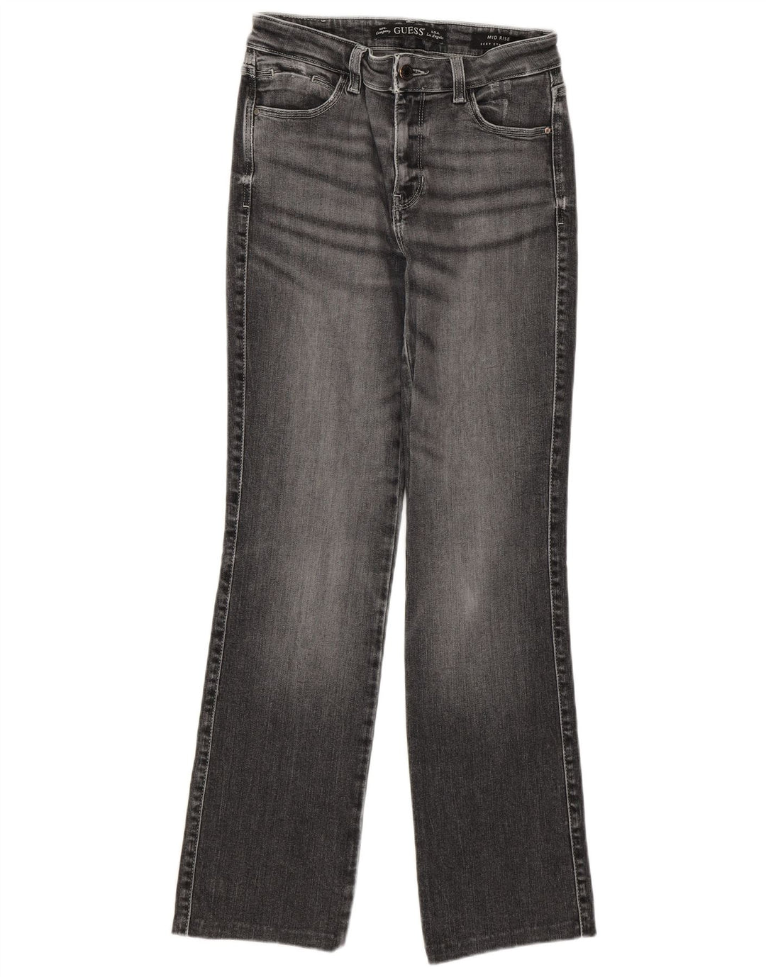 GUESS Ženske ravne traperice srednjeg rasta W27 L30 sive