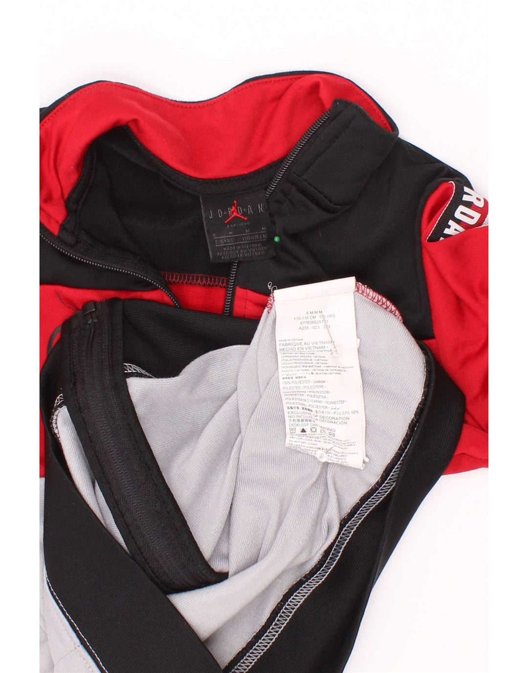 Gornja jakna trenirke Jordan Boys Graphic 5-6 Years Medium Red Colourblock