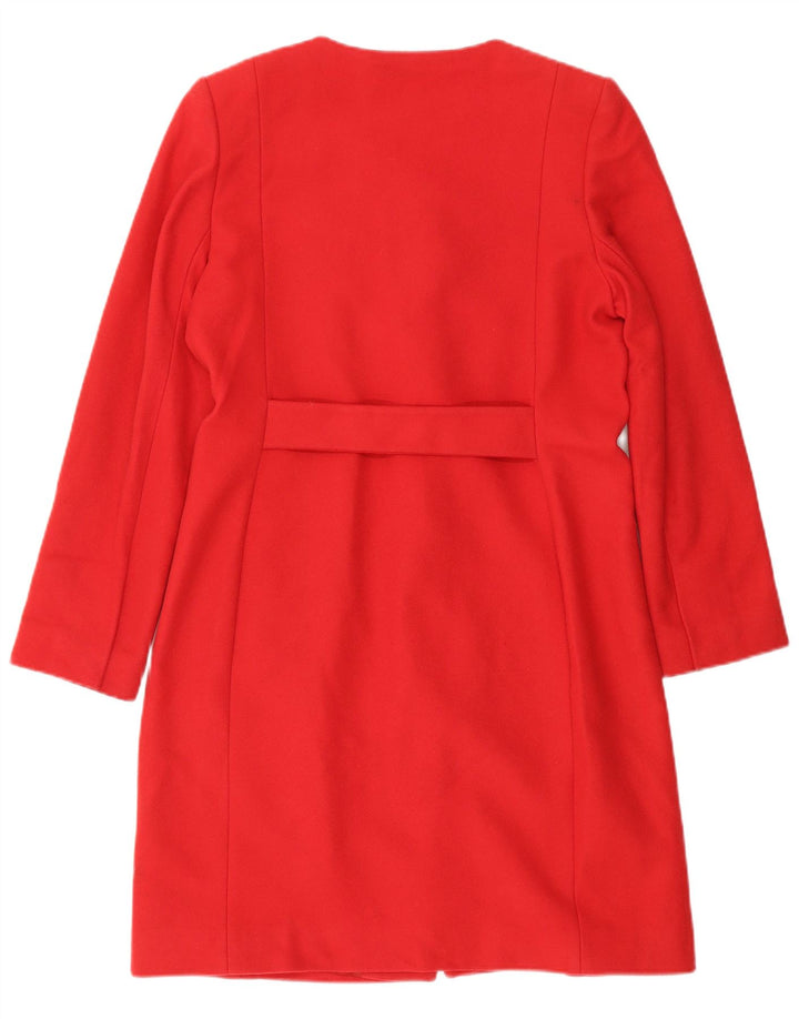 HOBBS Womens Overcoat UK 14 Large Red Wool