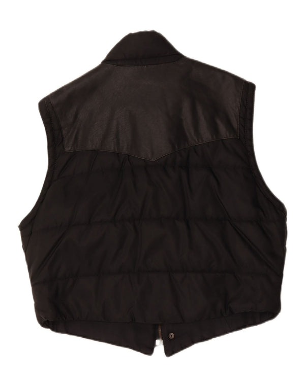 Vintage muška kožna jakna UK 42 XL crna koža