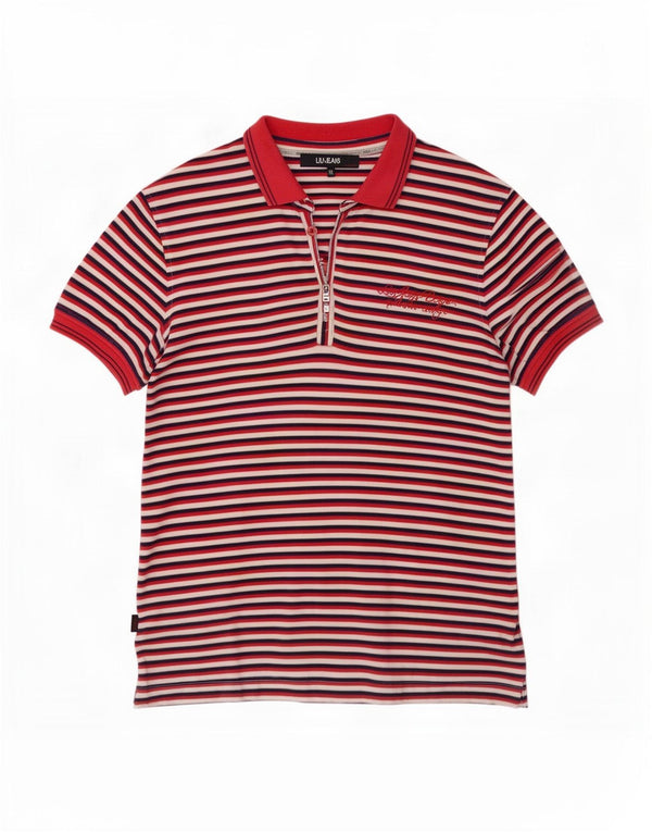 Liu Jo ženska polo majica UK 18 XL pamuk na crvene pruge