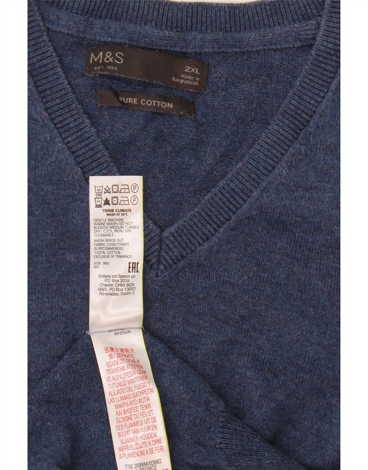 Marks & Spencer muški prsluk bez rukava 2XL tamnoplavi pamuk