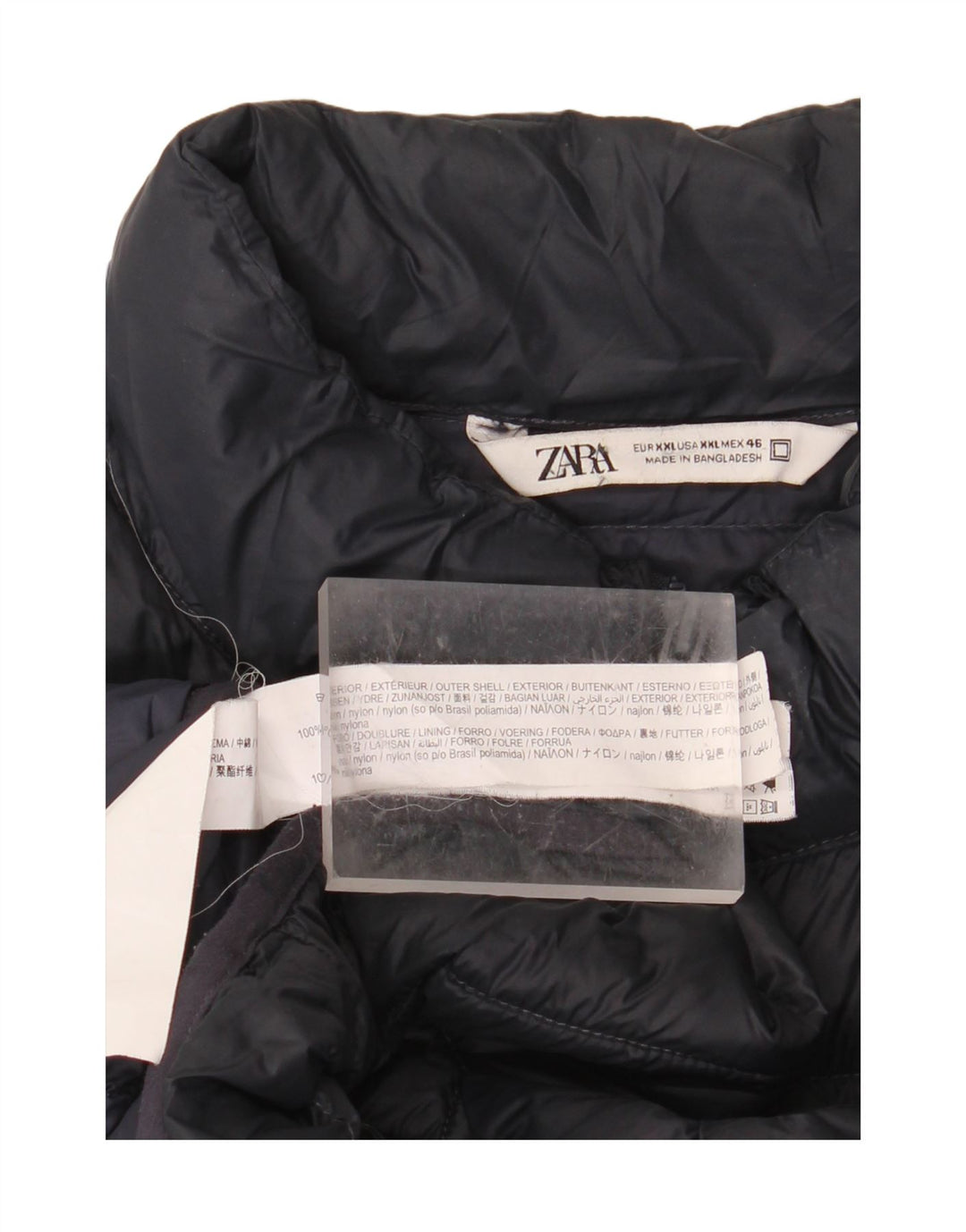 ZARA muška podstavljena jakna UK 44 2XL crni najlon
