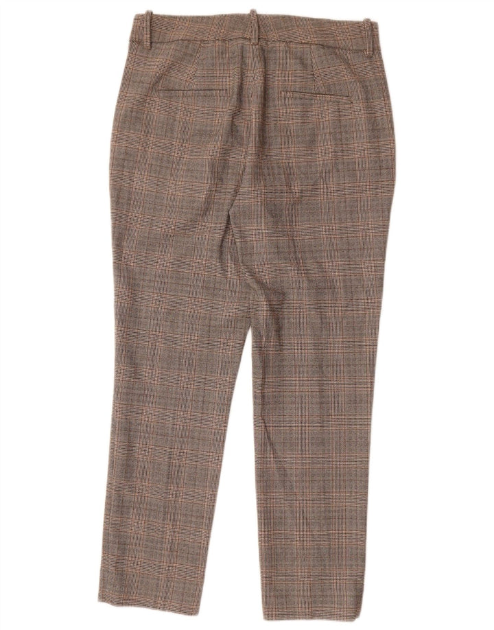 Zara ženske uske chino hlače EU 38 male W28 L27 sivi karirani poliester