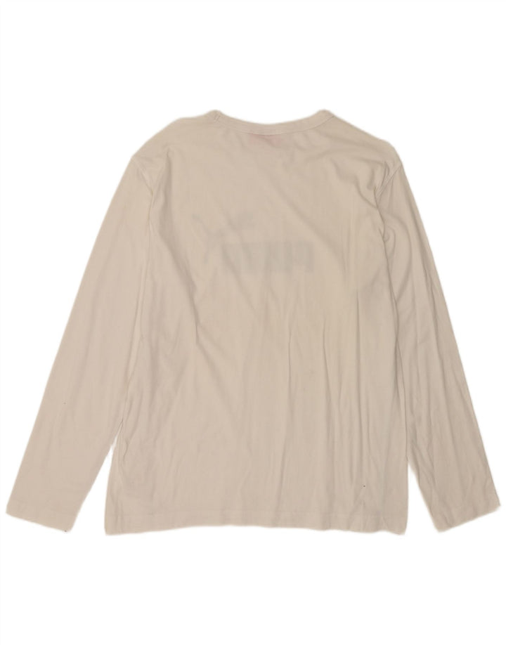 PUMA muška majica dugih rukava s grafikama, srednji bijeli pamuk