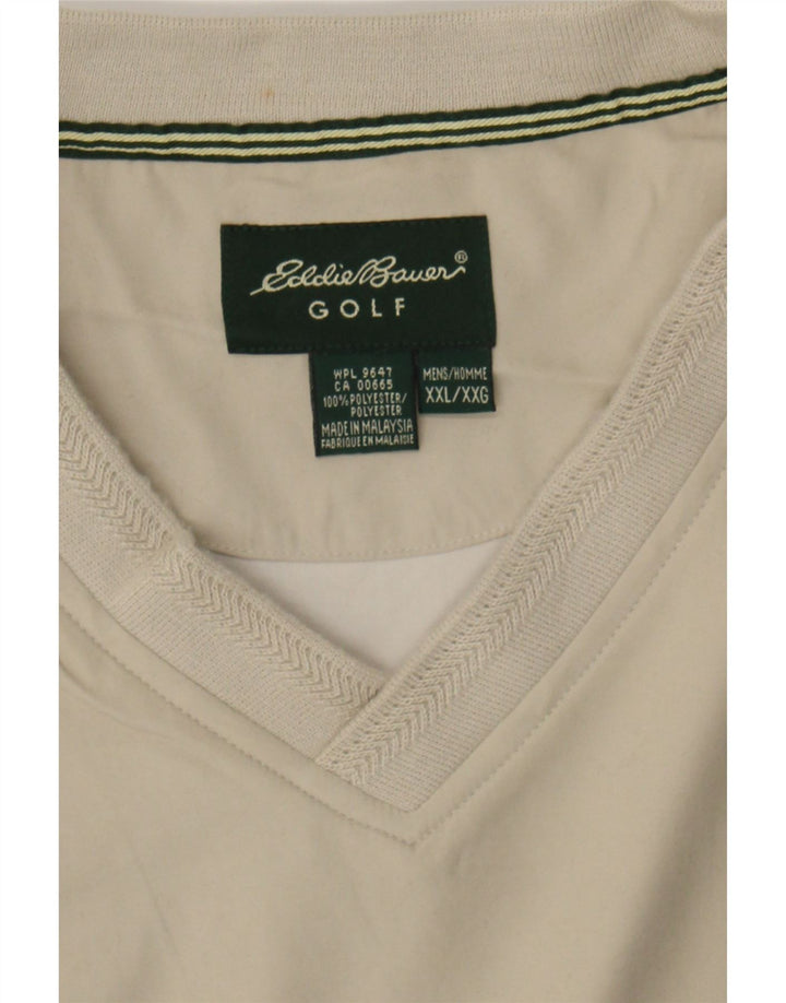 EDDIE BAUER Mens Sleeveless Pullover Tracksuit Top 2XL Beige Polyester Vintage Eddie Bauer and Second-Hand Eddie Bauer from Messina Hembry 