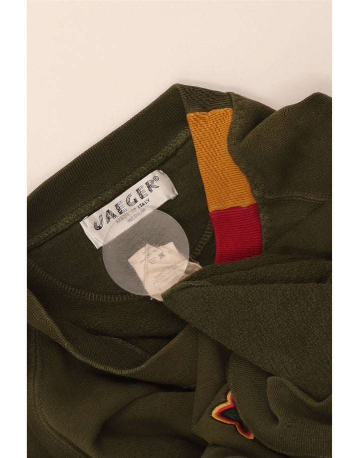 Jaeger ženska majica prekomjerne dužine UK 12 Srednji kaki cvjetni pamuk