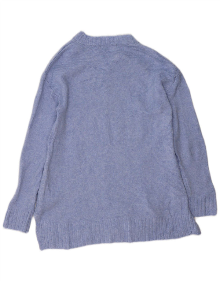 Marks & Spencer ženski džemper s dugim izrezom UK 10 Small Blue