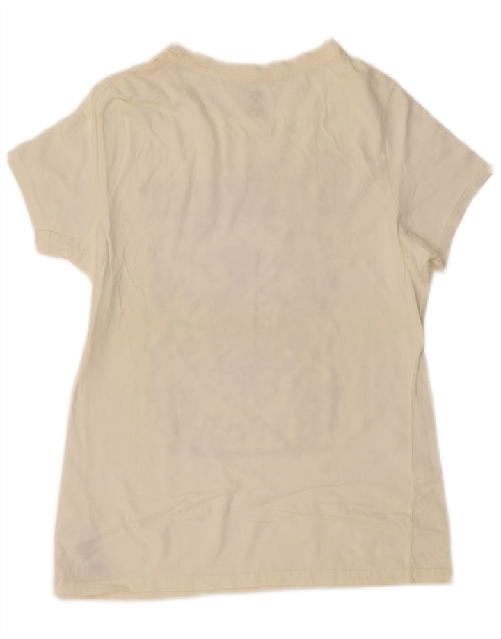 TOMMY HILFIGER Ženska majica kratkih rukava s grafičkim motivima UK 12 srednje svijetlo bijeli pamuk