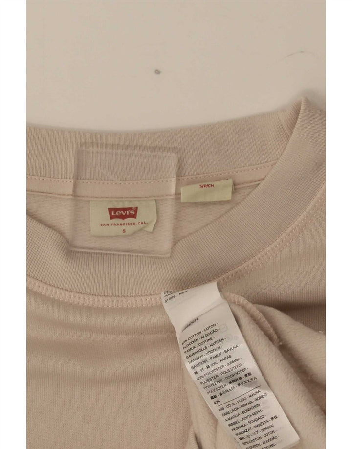 Levi's ženska majica prekomjerne veličine UK 10 Small Beige Cotton