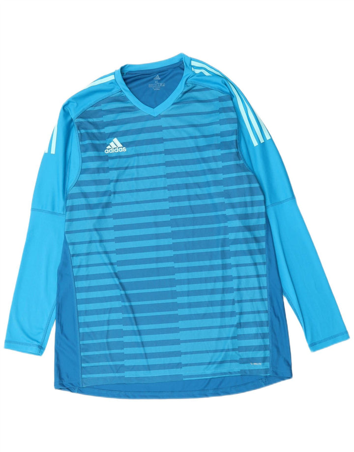 ADIDAS muška majica Climalite Top XL plavi prugasti poliester