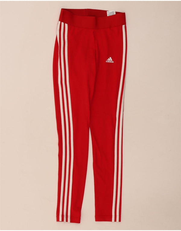 Adidas ženske uske tajice UK 4/6 XS, crveni pamuk