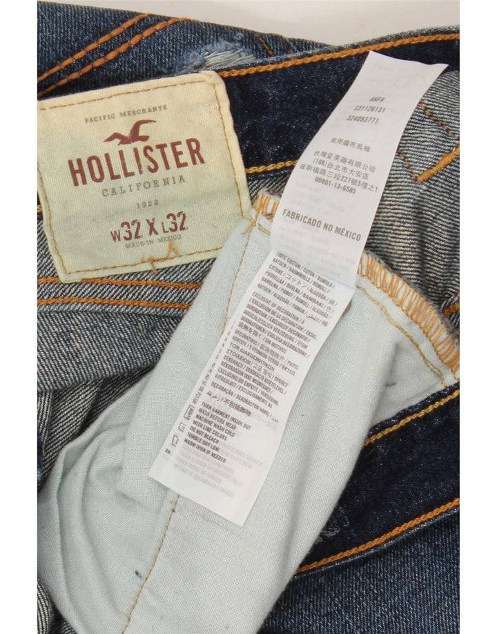 Hollister muške traperice s oskudnim krojem W32 L32 plavi pamuk