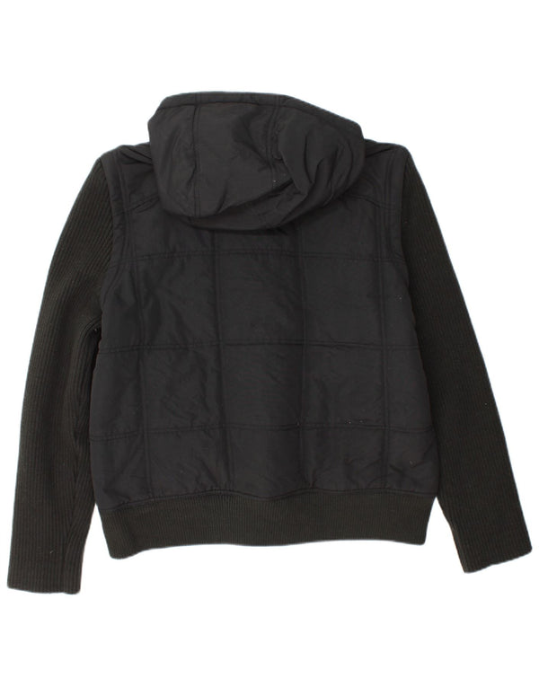 Converse muška podstavljena jakna s kapuljačom UK 40 veliki crni najlon