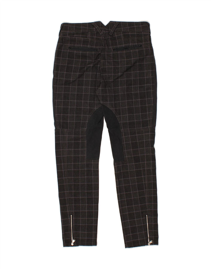 ARMANI JEANS Womens Slim Casual Trousers W26 L27  Grey Check Polyester Vintage Armani Jeans and Second-Hand Armani Jeans from Messina Hembry 