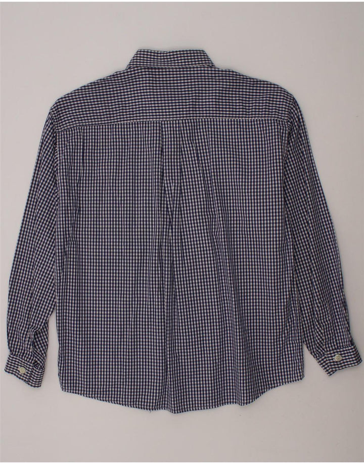 CARRERA Boys Shirt 9-10 Years Navy Blue Gingham Vintage Carrera and Second-Hand Carrera from Messina Hembry 