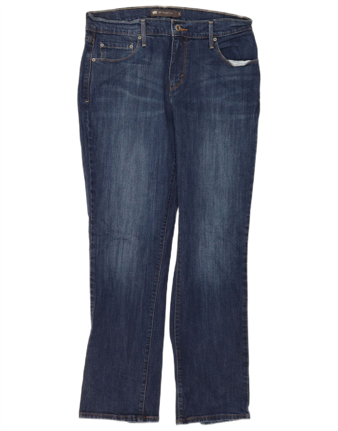 Levi's ženske 505 ravne traperice US 8 srednje W29 L30 plavi pamuk