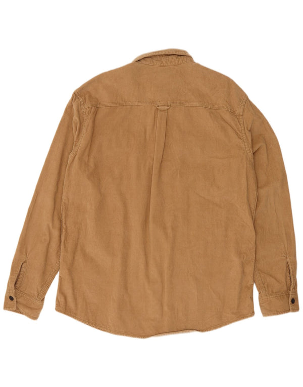 Jack & Jones muška košulja od samta XL bež pamuk