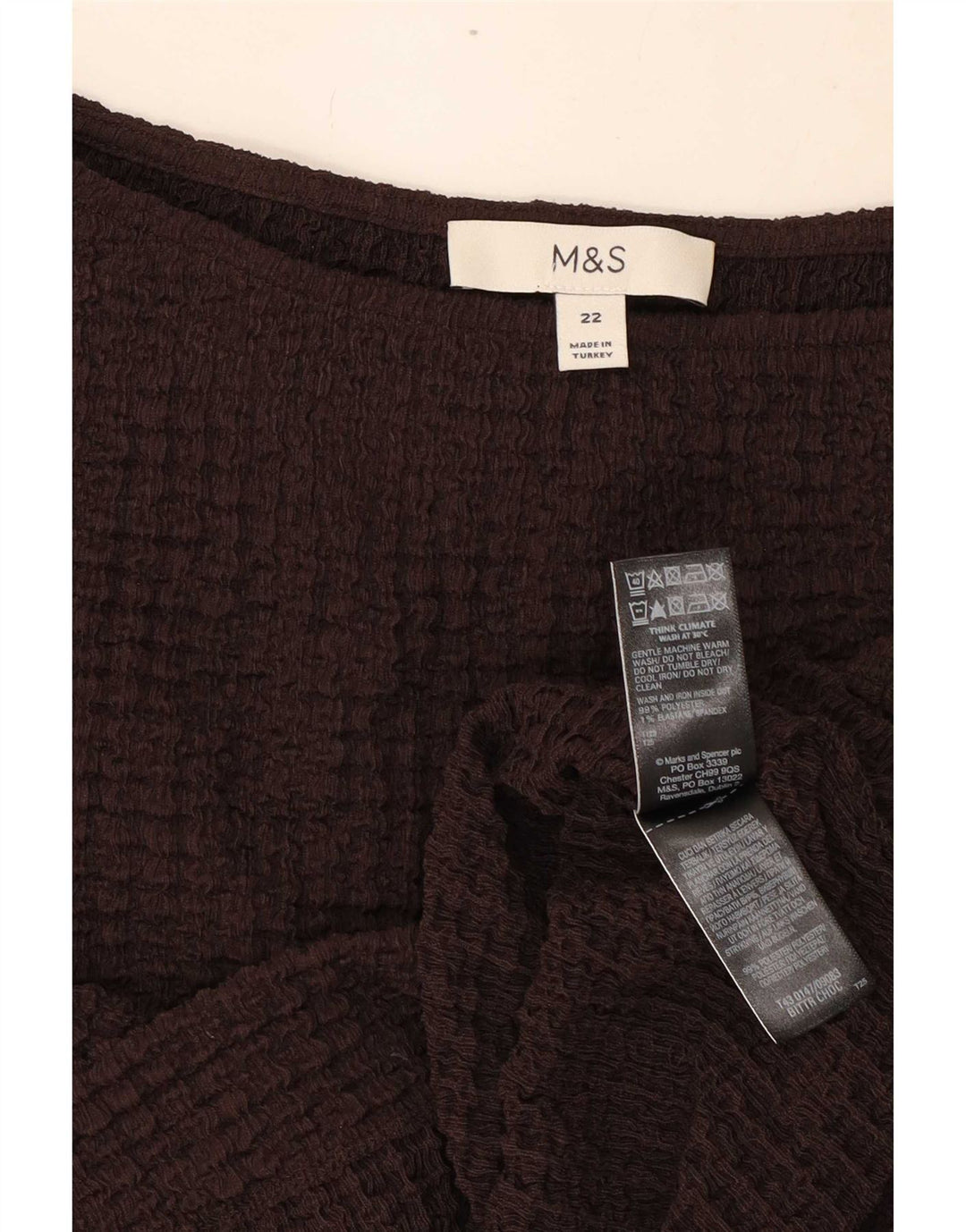 Top ženske bluze Marks & Spencer UK 22 3XL smeđi poliester