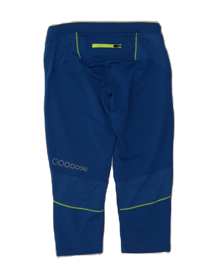 ASICS Womens Capri Leggings UK 12 Medium  Navy Blue Polyester Vintage Asics and Second-Hand Asics from Messina Hembry 
