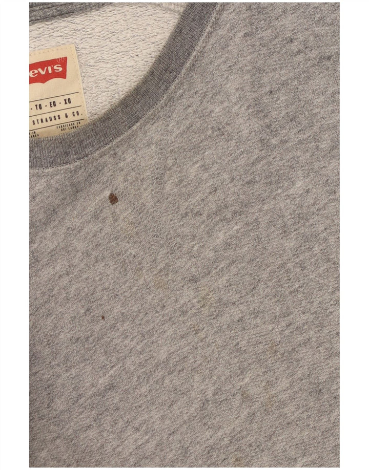 Levi's muška majica s kratkim rukavima XL, sivi flekasti pamuk