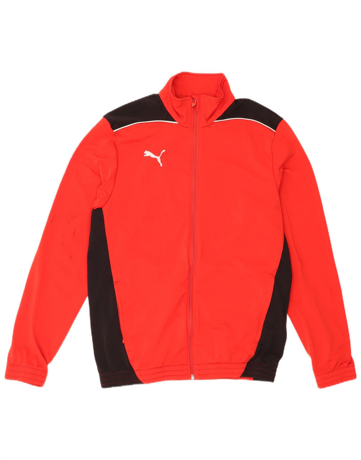 Puma Mens Graphic Tracksuit Top Jacket Medium Red Colourblock