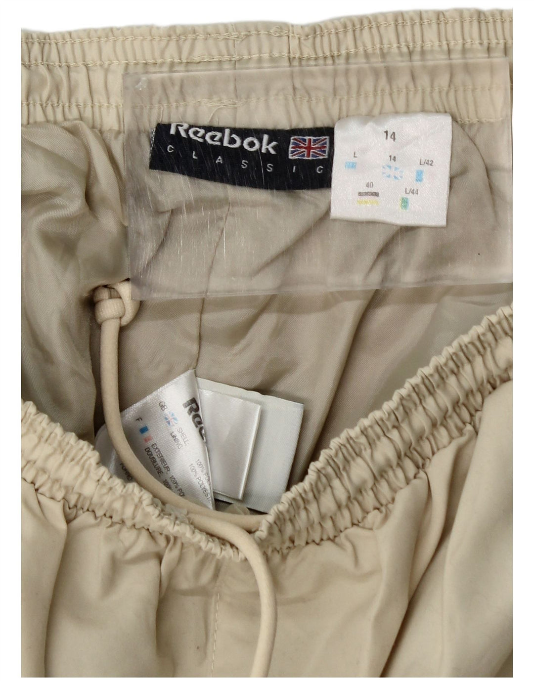 REEBOK Ženske hlače za trenirku UK 14 Large Beige Colourblock Poliester
